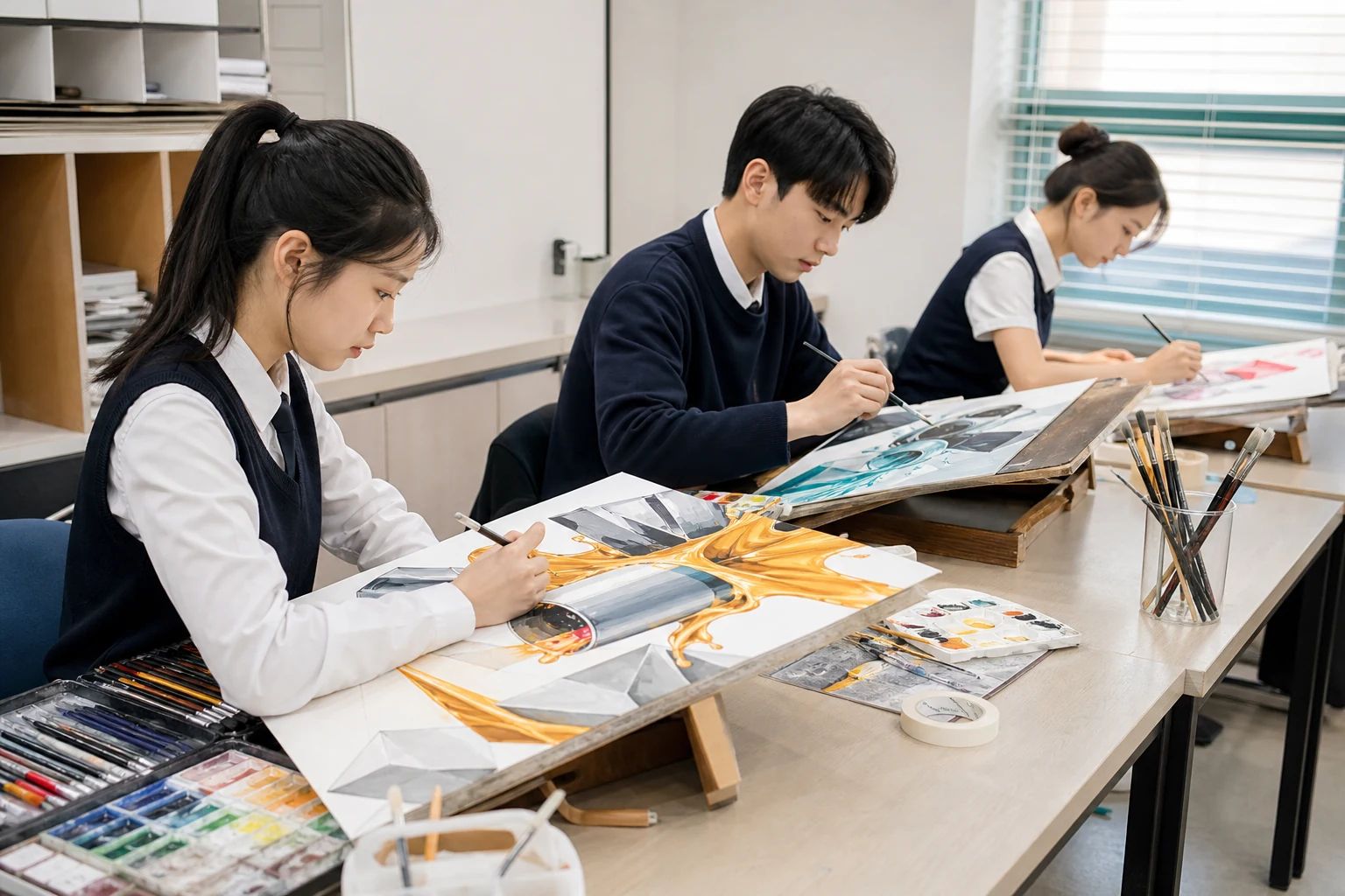 송파 입시미술학원 기초디자인 실기 수업
